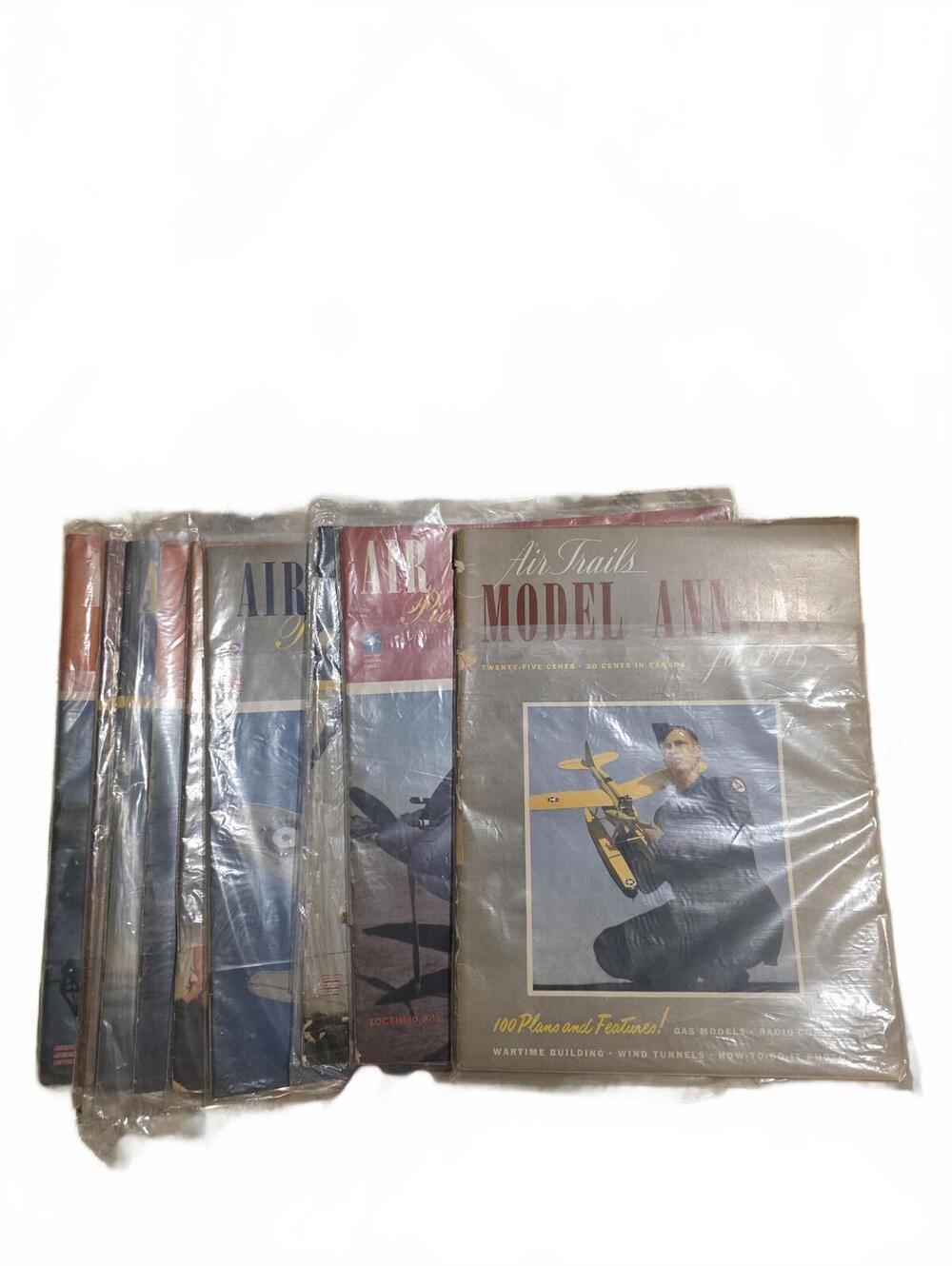 Vintage Air Trails Model Annual Magazines 1943 - Set of 9